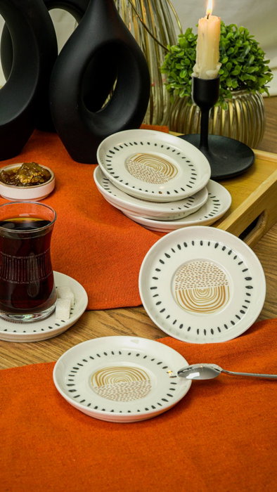 Hermia Yakamoz 6 Juego de 6 platos de porcelana Multicolor Hermia Yakamoz 6 Juego de 6 platos de porcelana Multicolor